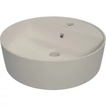 Deante Round pultra tehető kerámia mosdó 42 cm csaptelep szigettel, bézs kivitelben