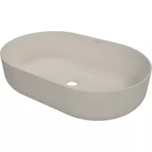 Deante Round ívelt pultra tehető kerámia mosdó 58x38 cm, bézs kivitelben