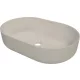 Deante Round ívelt pultra tehető kerámia mosdó 58x38 cm, bézs kivitelben