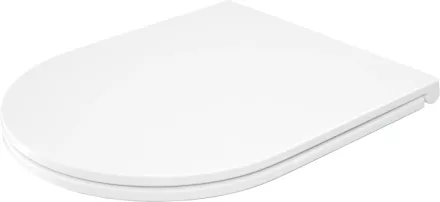 Deante Round antibakteriális duroplast WC ülőke Soft-Close és gyorskioldó mechanizmussal, króm zsanérokkal/fehér kivitelben