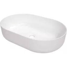   Deante Round ívelt pultra tehető kerámia mosdó 58x38 cm, fehér CGR6U6S