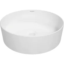 Deante Round pultra tehető kerámia mosdó 40 cm, matt fehér kivitelben