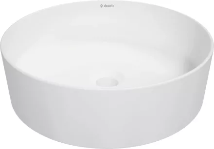 Deante Round pultra tehető kerámia mosdó 40 cm, matt fehér kivitelben