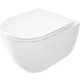 Deante Round Rimless fali kerámia WC csésze ülőkével, fehér CGRD6ZPW
