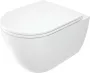 Deante Round Rimless fali kerámia WC csésze ülőkével, fehér CGRD6ZPW
