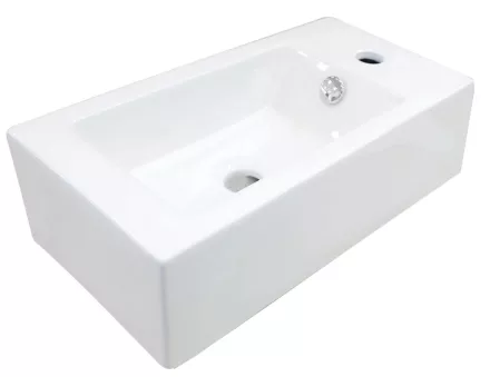 Deante Square kerámia kézmosó 50x25 cm csaplyukkal, jobbos kivitelben.