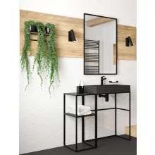   Deante Correo fekete 40x20 cm-es fürdőszobai polcos állvány, matt fekete CKC N20A