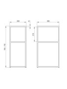 Deante Correo fekete 40x30 cm-es fürdőszobai polcos állvány CKC N30A