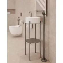 Deante Silia fürdőszobai mosdóállvány 37x85 cm, titánium kivitel.