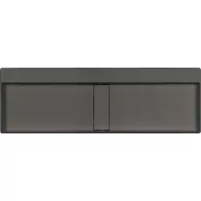   Deante Blur Pultra tehető gránit mosdó 120x40 cm lefolyófedéllel, antracit metál CQB_TU2S