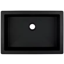   Deante Correo beépíthető gránit mosdó 50x35 cm, matt fekete CQR_NU5U
