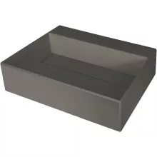  Deante Correo Pultra tehető gránit mosdó 50x40 cm, antracit metál CQR_TU5M