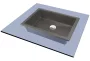 Deante Correo beépíthető gránit mosdó 50x35 cm, antracit metál CQR_TU5U