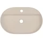 Deante Silia pultra tehető gránit mosdó 55x35 cm csaptelep szigettel, bézs CQS_5U6B