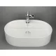 Deante Silia pultra tehető gránit mosdó 55x35 cm csaptelep szigettel, alabástrom CQS_AU6B