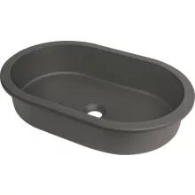   Deante Silia süllyesztett / pult alá építhető gránit mosdótál 58,8x39 cm, antracit metál CQS_TU6U