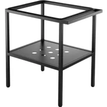   Deante Temisto fekete fürdőszobai mosdóállvány 56,5x50 cm törölközőtartóval CST X50A