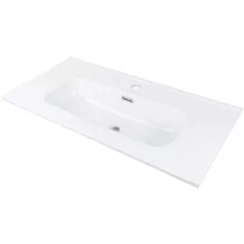  Deante Tubo beépíthető kerámia mosdó 80x38,5 cm csaplyukkal, fehér CTU_6U8M