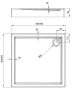 Deante Jasmin szögletes 90x90 akril zuhanytálca KGJ_041B