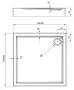 Deante Jasmin szögletes 80x80 akril zuhanytálca KGJ_042B