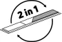 Deante megfordítható zuhanyfolyóka 80 cm, rozsdamentes acél, fekete KOS N08D