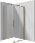Deante Prizma szögletes zuhanykabin 120x80 cm méretben átlátszó üveggel és szálcsiszolt bronz profilszínnel.