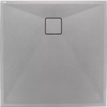   Deante Correo szögletes gránit zuhanytálca 80x80 cm, metál szürke KQR_S42B