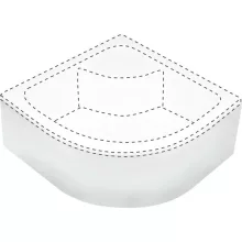   Deante Deep félköríves akril előlap mély 90x90 cm-es zuhanytálcához, fehér KTD 041O