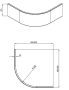 Deante Deep félköríves akril előlap mély 90x90 cm-es zuhanytálcához, fehér KTD 041O
