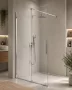 Deante Prizma Walk-in zuhanyajtó 120x195 átlátszó üveggel és Arnika falsík alatti zuhanyrendszer króm