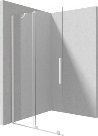 Deante Prizma Walk-in zuhanyajtó 120x195 átlátszó üveggel, fehér profilszín KTJ_A32R