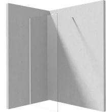   Deante Prizma fix Walk-in zuhanyfal 90x195 átlátszó üveggel, fehér profilszín KTJ_A39P