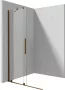 Deante Prizma Walk-in zuhanyajtó 100x195 cm méretben átlátszó üveggel és szálcsiszolt bronz kivitelben,