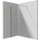 Deante Prizma Walk-in zuhanyfal 110x195 cm méretben, átlátszó biztonsági üveggel és szálcsiszolt bronz profilszínnel,