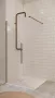 Deante Prizma Walk-in zuhanyfal 110x195 cm méretben, átlátszó biztonsági üveggel és szálcsiszolt bronz profilszínnel,
