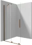 Deante Prizma Walk-in zuhanyajtó 120x195 cm átlátszó üveggel és szálcsiszolt bronz profilszínnel.