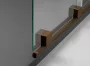 Deante Prizma Walk-in zuhanyajtó 140x195 cm méretben átlátszó üveggel és szálcsiszolt bronz profilszínnel.