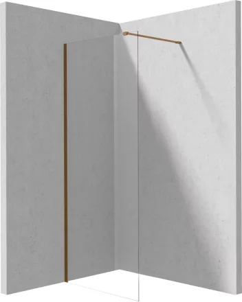 Deante Prizma Walk-in zuhanyfal 70x195 átlátszó üveggel, szálcsiszolt bronz profilszín 