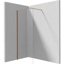 Deante Prizma Walk-in zuhanyfal 80x195 átlátszó üveggel, szálcsiszolt bronz profilszín