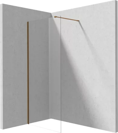 Deante Prizma Walk-in zuhanyfal 80x195 átlátszó üveggel, szálcsiszolt bronz profilszín