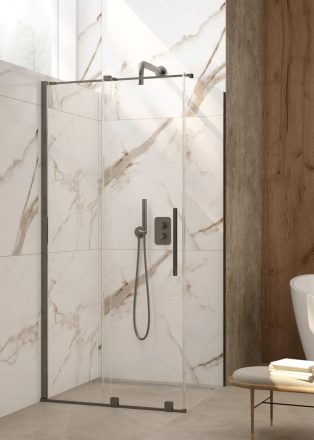 Deante Prizma Walk-in megfordítható zuhanyajtó 100x195 átlátszó üveggel, titánium profilszín KTJ_D30R