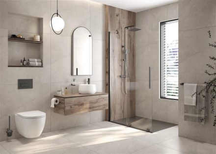 Deante Prizma Walk-in zuhanyajtó 120x195 átlátszó üveggel, titánium profilszín KTJ_D32R