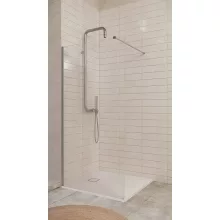Deante Prizma walk-in zuhanyfal 1000x1950 mm szálcsiszolt acél kivitelben