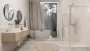 Deante Prizma walk-in zuhanyfal 1000x1950 mm szálcsiszolt acél kivitelben
