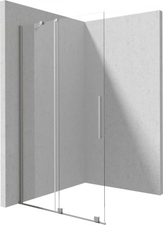 Deante Prizma Walk-in zuhanyajtó 120x195 átlátszó üveggel, szálcsiszolt acél profilszín KTJ_F32R