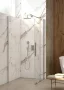 Deante Prizma Walk-in zuhanyfal 80x195 átlátszó üveggel, szálcsiszolt acél profilszín KTJ_F38P