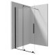 Deante Jasmin Walk-in megfordítható zuhanyajtó 100x195 átlátszó üveggel, matt fekete profilszín KTJ_N30R