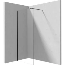   Deante Prizma fix Walk-in zuhanyfal 90x195 átlátszó üveggel, matt fekete profilszín KTJ_N39P