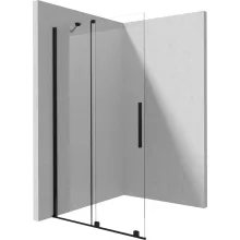   Deante Prizma Walk-in zuhanyajtó 90x195 átlátszó üveggel, matt fekete profilszín KTJ_N39R
