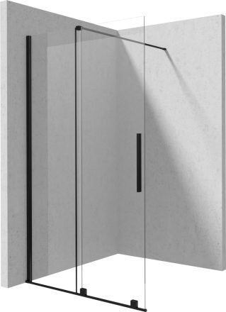Deante Prizma Walk-in zuhanyajtó 90x195 átlátszó üveggel, matt fekete profilszín KTJ_N39R